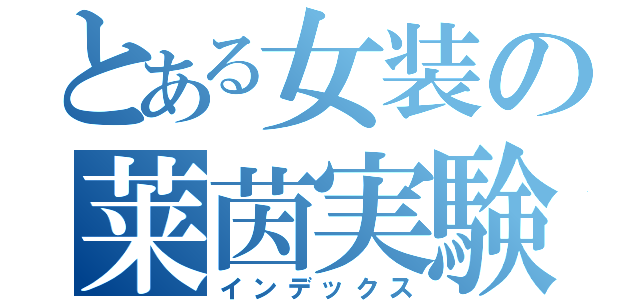 とある女装の莱茵実験（インデックス）