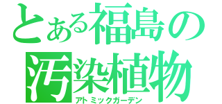 とある福島の汚染植物（アトミックガーデン）