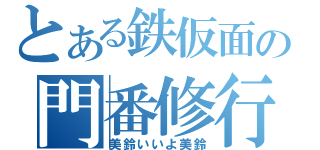 とある鉄仮面の門番修行（美鈴いいよ美鈴）