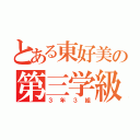 とある東好美の第三学級（３年３組）