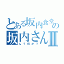 とある坂内食堂の坂内さんⅡ（ん？何か？）