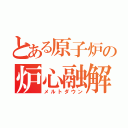 とある原子炉の炉心融解（メルトダウン）