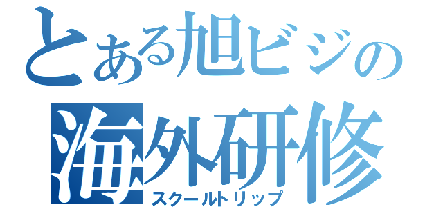 とある旭ビジの海外研修（スクールトリップ）