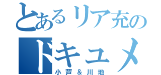 とあるリア充のドキュメント（小芦＆川地）