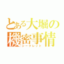 とある大堀の機密事情（シークレット）