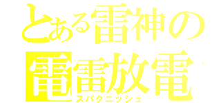 とある雷神の電雷放電（スパクニッシュ）