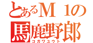 とあるＭ１の馬鹿野郎（コガワユウト）