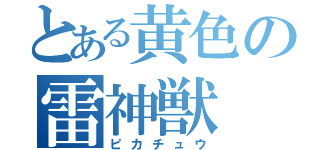 とある黄色の雷神獣（ピカチュウ）