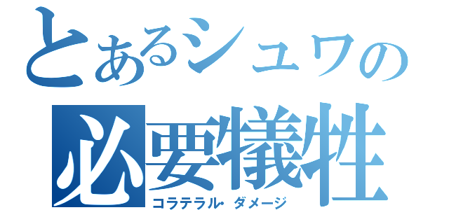 とあるシュワの必要犠牲（コラテラル・ダメージ）