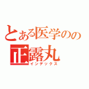 とある医学のの正露丸（インデックス）