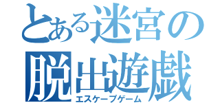 とある迷宮の脱出遊戯（エスケープゲーム）