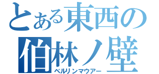 とある東西の伯林ノ壁（ベルリンマウアー）