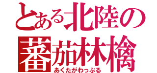 とある北陸の蕃茄林檎（あくたがわっぷる）