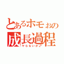 とあるホモぉの成長過程（ヤらないか♂）