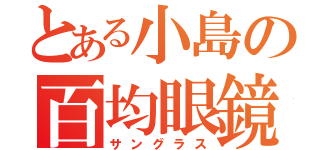 とある小島の百均眼鏡（サングラス）