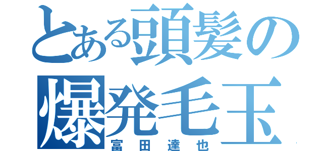 とある頭髪の爆発毛玉（富田達也）