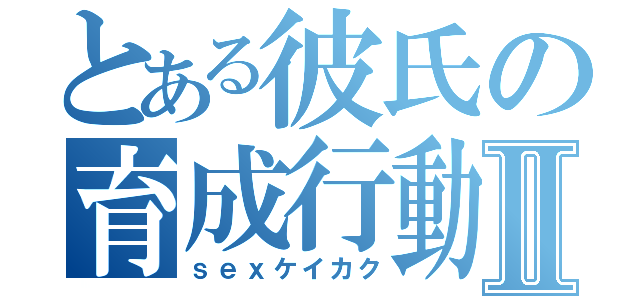 とある彼氏の育成行動Ⅱ（ｓｅｘケイカク）