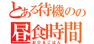 とある待機のの昼食時間（おひるごはん）