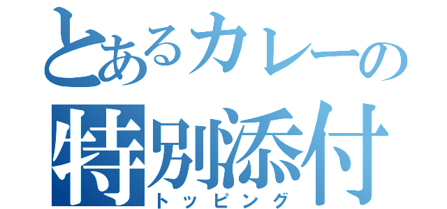 とあるカレーの特別添付（トッピング）