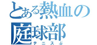 とある熱血の庭球部（テニスぶ）