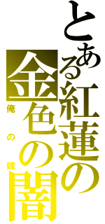 とある紅蓮の金色の闇（俺の嫁）