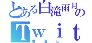 とある白滝雨月のＴｗｉｔｔｅｒ（暇潰し）