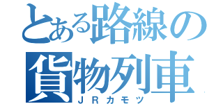 とある路線の貨物列車（ＪＲカモツ）