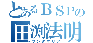 とあるＢＳＰの田渕法明（サンタマリア）