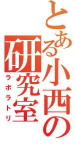 とある小西の研究室（ラボラトリ）