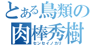 とある鳥類の肉棒秀樹（センセイノカリ）