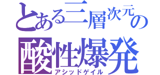 とある三層次元の酸性爆発（アシッドゲイル）