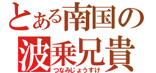 とある南国の波乗兄貴（つなみじょうすけ）