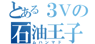 とある３Ｖの石油王子（ムハンマド）