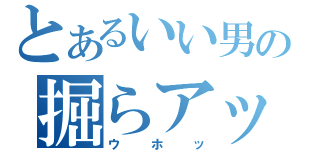 とあるいい男の掘らアッー（ウホッ）