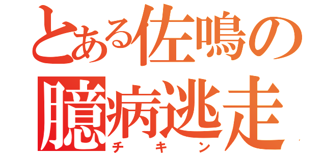 とある佐鳴の臆病逃走（チキン）