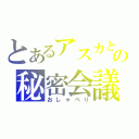 とあるアスカとの秘密会議（おしゃべり）