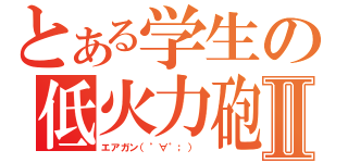 とある学生の低火力砲Ⅱ（エアガン（゜∀゜；） ）