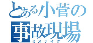 とある小菅の事故現場（ミステイク）