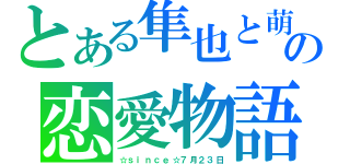 とある隼也と萌美の恋愛物語（☆ｓｉｎｃｅ☆７月２３日）