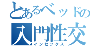 とあるベッドの入門性交（インセックス）