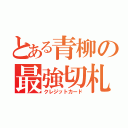 とある青柳の最強切札（クレジットカード）