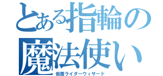 とある指輪の魔法使い（仮面ライダーウィザード）