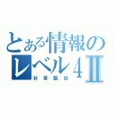 とある情報のレベル４Ⅱ（折原臨也）