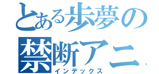 とある歩夢の禁断アニメ（インデックス）