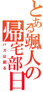 とある颯人の帰宅部日記Ⅱ（バカは困る）