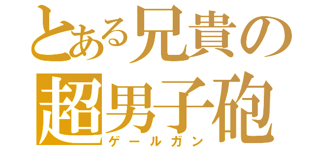 とある兄貴の超男子砲（ゲールガン）