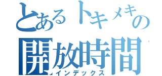 とあるトキメキの開放時間（インデックス）