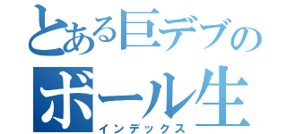 とある巨デブのボール生活（インデックス）