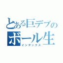 とある巨デブのボール生活（インデックス）