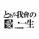 とある我會の愛妳一生（妳不知道我愛妳）